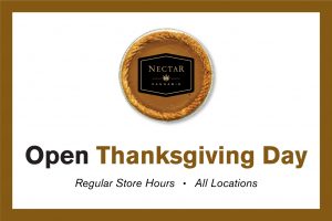 Nectar is open on Thanksgiving