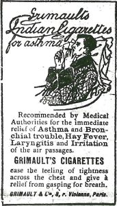 AD for Grimault's Indian Cigarettes (The First Commercial Joints)